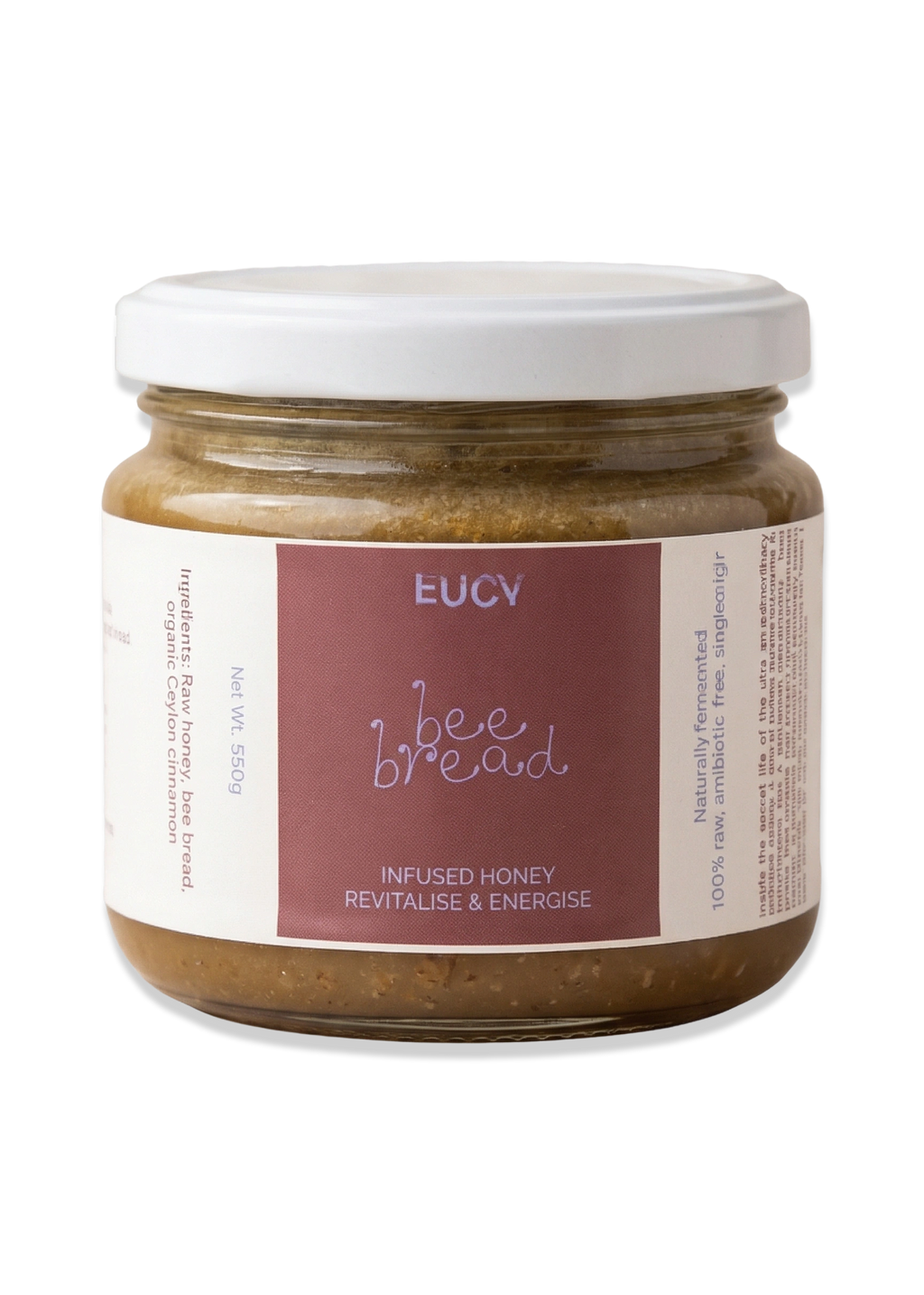 photo of eucy australian bee bread in its packaging jar